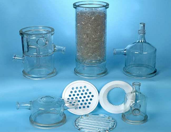 Glass column components for Laboratory